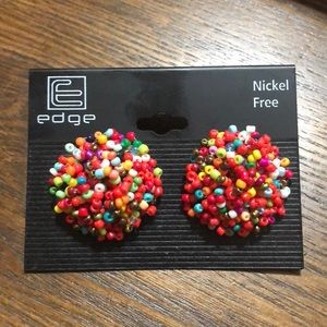 Multicolor cluster stud earrings